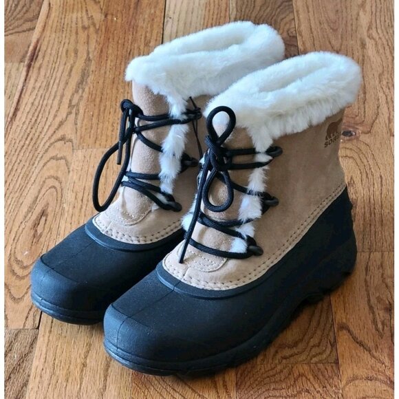 Sorel Snow Angel Taupe Waterproof Insulated Winter & Snow Lace Boots Womens Sz 7 - Picture 4 of 15